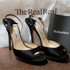 Jimmy Choo Satin Platform Sandal